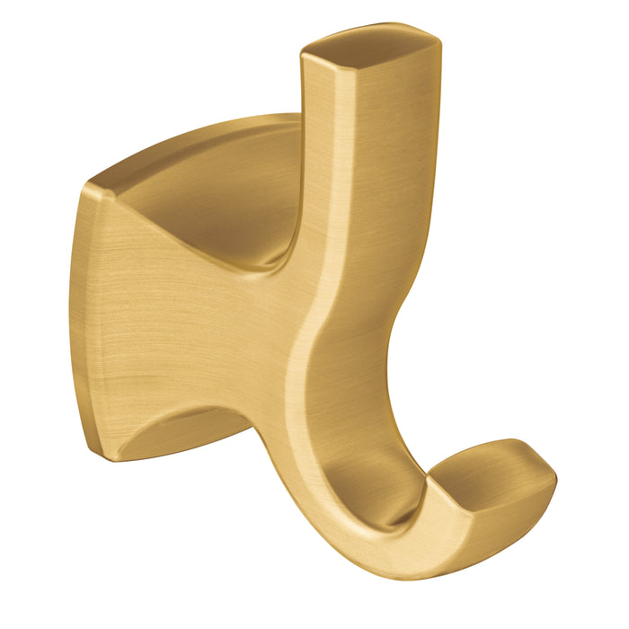 Moen YB5103BG Voss Double Robe Hook Brushed Gold Finish