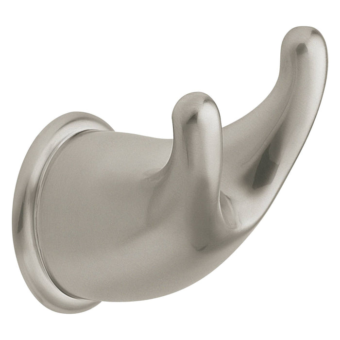 Moen YB8003SN Mason Double Robe Hook Satin Nickel Finish - Mounting Post YB8000 Sold Separately *