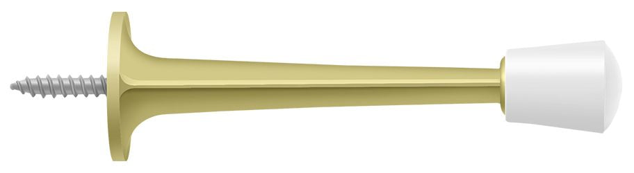 Deltana ZBDS30U3 3" Baseboard Door Bumper; Zinc Die-Cast; Bright Brass Finish